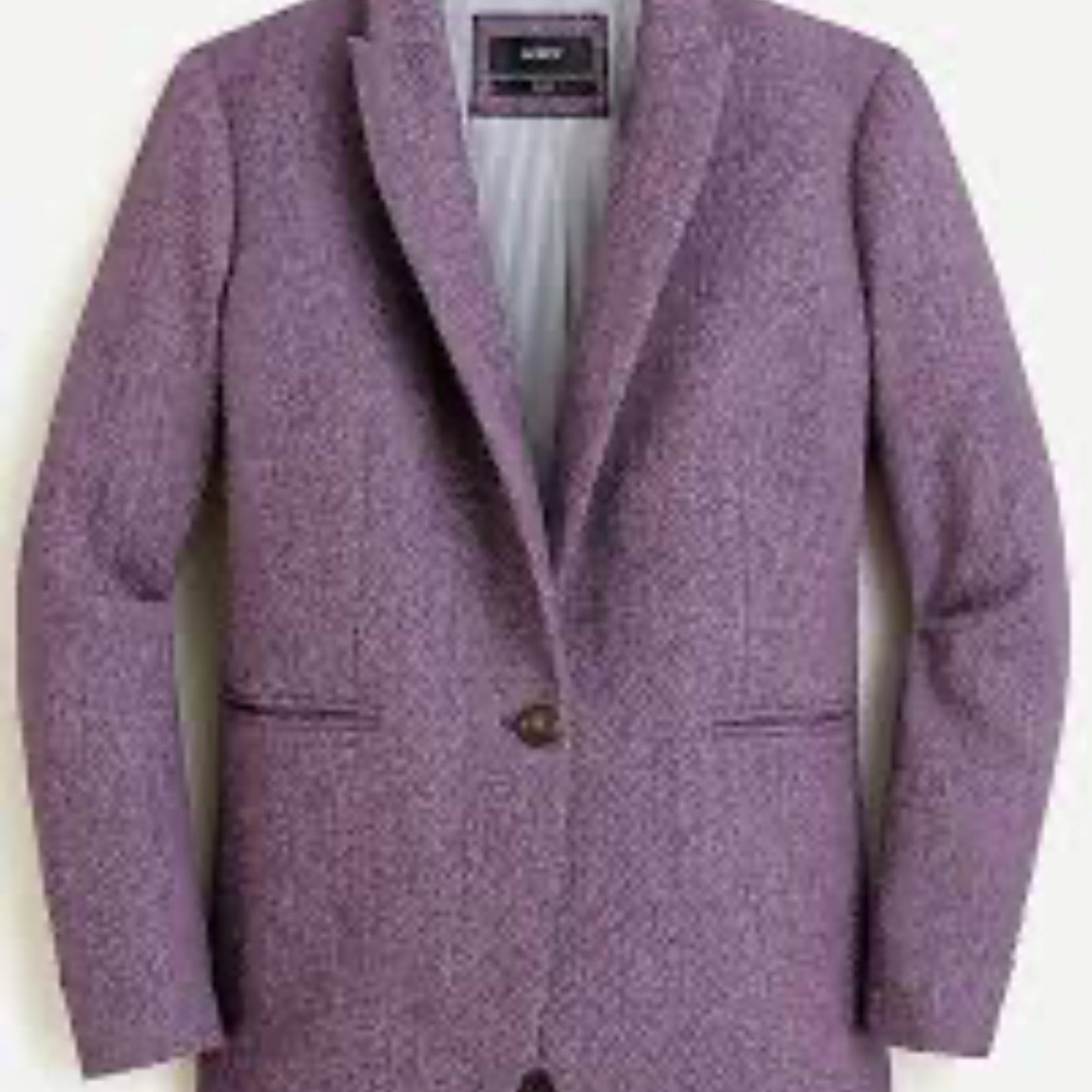 J. Crew Women's 100% wool Purple Blazer 6